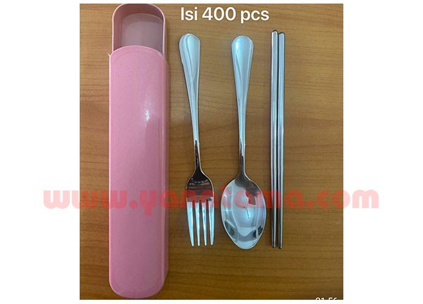 Sendok Garpu Sumpit  Box Pink 600x400